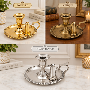 Handmade Brass <b>Candle</b> Holder Ornate Taper Candlestick Stand Decorative <b>Candle</b> <b>Tray</b> Wedding Table Centerpiece Home Decor - Product Image 4