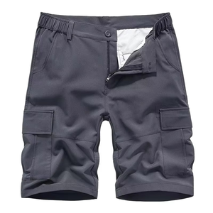 Shorts cargo en toile personnalisés, coton, été, pour hommes, logo sur le devant, respirant, séchage rapide, grande taille, style vintage - Product Image 1