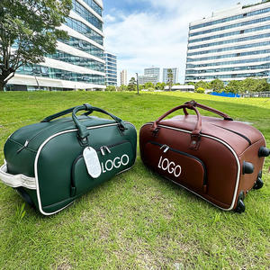 Bolsa de Golf Portátil al por Mayor, de Cuero PU, Impermeable, con Cierre de Cremallera, Tipo Boston, en Stock - Product Image 4