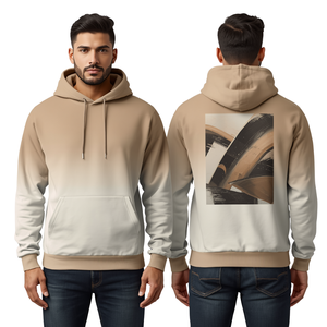 Sweat à capuche dégradé imprimé pour homme – Coton décontracté, motif graphique tendance, pull confortable de qualité supérieure - Product Image 1