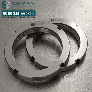 Écrous de blocage KM16 de haute qualité M80X2 à droite, entièrement de précision, pour montage sécurisé des roulements métriques, en acier inoxydable - Product Image 1