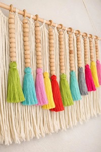 Artistic Colorful Macrame Wall Hanging For Bedside Wall Bold Look Bedroom <b>Decor</b> Living Room And Trendy Interior Styling - Product Image 3