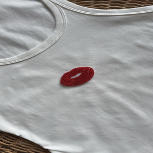 Top de Tirantes de Lujo con Bordado de Cuentas, Diseño Elegante Hecho a Mano, Top de Verano con Bordado de Cuentas - Product Image 6