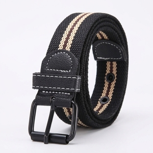 Cinturón de Nylon para Hombre y Mujer, Hebilla Doble de Aleación de Zinc, Ajustable, Tejido, Casual, para Jeans, Uso en Exteriores, Resistente - Product Image 4
