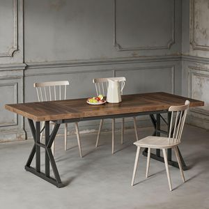 Tavolo da Pranzo in Legno da 180 cm per 6 Persone, Stile Rustico per Cucina - Product Image 1