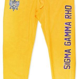 กางเกงจ็อกเกอร์ปักเลื่อม Sigma Gamma Rho สีน้ำเงินรอยัลสำหรับผู้หญิง กางเกงวอร์มลำลองแบบมีประกาย ใส่สบาย เอวยางยืด เสื้อผ้าชมรมกรีก - Product Image 5