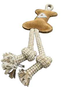 <b>Dog</b> Chew <b>Toy</b> Leather Cotton Rope Handles Durable Eco-Friendly <b>Interactive</b> Halloween Solid Pattern Medium Size Indoor Outdoor Use - Product Image 4