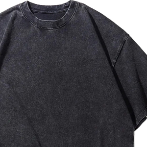 Camisetas de Hombre, Lavadas, Oversize, Cuello Redondo, Color Sólido, 320g, Algodón Grueso, Unisex, Lisas, con Logotipo Personalizado, Estilo Urbano, Corte Holgado, Alta Calidad - Product Image 6