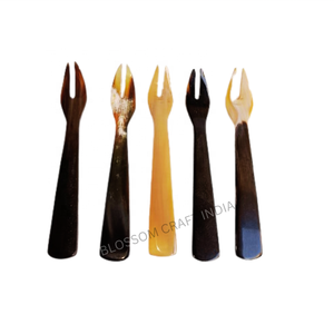 Luxury Handcrafted Genuine Cow Horn Cutlery Set Organic Polished <b>Fork</b> & Spoon for Home Kitchen Use With Custom Personalization - Product Image 5