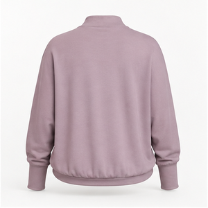 Sudadera de cuello alto cómoda para mujer, suéter de cuello alto para invierno, atuendos informales, sudadera de cuello alto de ajuste relajado - Product Image 5