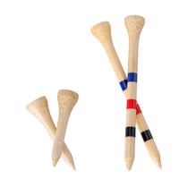 Tee de golf en bambou durable et écologique avec marquage de profondeur, hauteur réglable, accessoires de golf, vente en gros directe usine