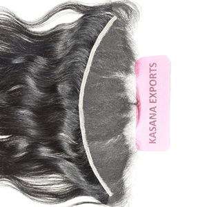 Extensiones de cabello sintético HD 13*4 con trama frontal india doble, color natural, para mujer, con ondas profundas, sin procesamiento, cabello humano sintético. - Product Image 2