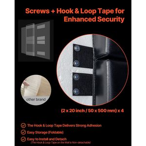 High-Density 60 X 20 X 2 Inch Gym Wall <b>Padding</b> Tear-Resistant Basketball Court Equipment Removable 2\" Thick <b>Foam</b> Wall-Mounted - Product Image 4