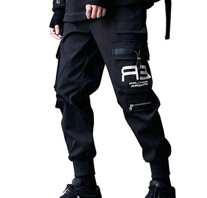 <b>mens</b> slim fit cargo pants <b>stretch</b> fabric multi pocket stylish casual urban wear cargo trousers - Product Image 2