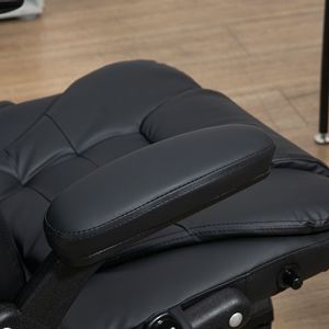 Chaise de bureau exécutive à dossier haut en cuir PU chauffante avec fonction pivotante - Product Image 6