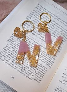Elegant Resin Key Ring Featuring Glitter Handmade Winter Holiday Decorative Keepsake Accessory Gift - Product Image 3