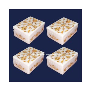 Meilleur Design de Collection Top Cher Produit Fait Main Boîte Incrustation de Marbre Avec Nacre Coquillage Art Floral Pour Boîte à Bijoux - Product Image 1