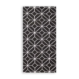 Serviettes de cuisine noires et blanches d'Inde, design imprimé, sans azo, à prix abordable, en promotion. - Product Image 2