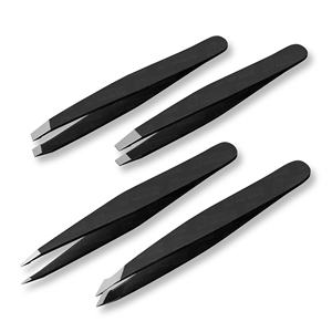 Pince à sourcils en acier à poignée antidérapante avec pointe inclinée pour l'épilation des poils du visage Outil des techniciens de beauté - Product Image 4