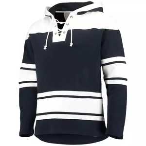 เสื้อฮู้ดฮอกกี้น้ำแข็งผ้าฝ้าย แบบ unisex สกรีนโลโก้ สีสัน สายรัด ปรับแต่งได้ บริการ OEM สำหรับผู้ใหญ่ ขนาดสั่งทำได้ ระบายอากาศ แห้งเร็ว - Product Image 3