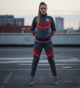 Conjunto Deportivo de 2 Piezas para Mujer, Uso Diario, con Logotipo Personalizado, Pantalones Deportivos Cómodos de Longitud Completa y Top Corto con Sudadera con Cierre Completo - Product Image 5