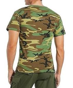 เสื้อยืดแขนสั้นลายพรางสำหรับผู้ชาย ทรงปกติ คอกลม ผ้าเจอร์ซีย์คอตตอน ระบายอากาศได้ดี เหมาะสำหรับใส่กลางแจ้ง - Product Image 5
