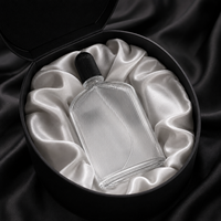 Nouvelle Bouteille de Parfum Haut de Gamme Imprimée à Talon Épais avec Couvercle, une Bouteille de Parfum Vide en Verre Grainé Classique et Luxueuse