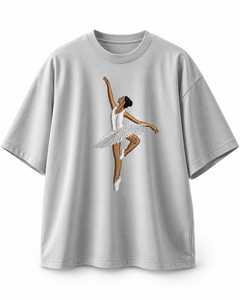 Camiseta Unisex Extra Grande de Cuello Redondo con Logotipo Personalizado Bordado, Camiseta de Algodón con Bordado de Ballet, Premium - Product Image 5
