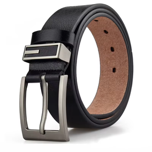 Cinturón Casual de Cuero Vacuno para Hombre, con Hebilla de Acero en Forma de D, 35 mm, Longitud Ajustable, Venta al Por Mayor - Product Image 5