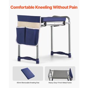 Heavy Duty 11 in Wide Thick <b>Garden</b> Kneeler Seat Folding <b>Garden</b> <b>Stool</b> with 1 Tool Bag <b>Garden</b> Tools Accessory - Product Image 2