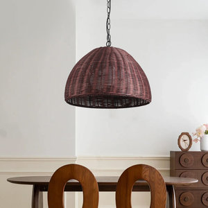 โคมไฟ-รวมจี้หวายโดมสำหรับเฟอร์นิเจอร์ห้องนั่งเล่น - Product Image 3