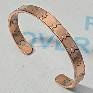 Brazalete Magnético de Cobre Puro Moderno, Brazalete Terapéutico para el Confort de las Articulaciones, Soporte para la Artritis, Talla Personalizada, Regalo de Aniversario - Product Image 1