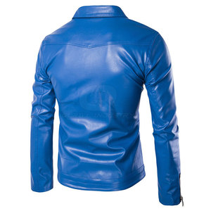 Veste d'hiver décontractée en cuir véritable de haute qualité pour hommes, fermeture éclair sur le devant, respirante, coupe-vent, offrant confort et chaleur, intemporelle - Product Image 2