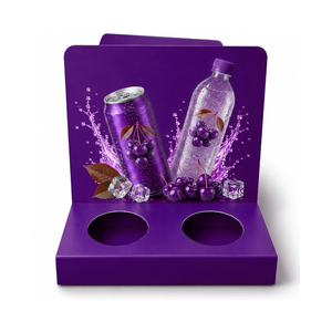 Exhibidor Promocional de Botellas Verdes de PVC, Diseño Personalizado, Capacidad para 4 Latas, para Tiendas Minoristas, Supermercados, Publicidad de Bebidas - Product Image 2