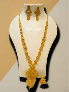 AWAIS HOUSE Ensemble Collier et Bracelet pour Femme, en Laiton Plaqué Or 6 Grammes, Style Hiphop, Sertissage Griffe Infini, Diamant, pour Mariage et Festival Africain - Product Image 5