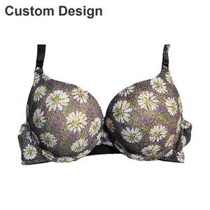 Soutien-gorge push-up respirant en tricot pour femme, bonnet complet, sculptant, rembourré, dentelle, lingerie sexy, maintien confortable, vente en gros OEM, directement de l'usine - Product Image 6