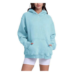 Sudadera con capucha unisex de poliéster y algodón personalizada, lavada al ácido, de felpa francesa, estilo vintage, extragrande, de invierno, de peso pesado, corte holgado, color piedra. - Product Image 3