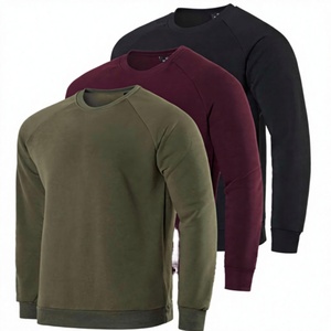 Unisex Spring Soft Plush 100% Cotton Regular Fit Hooded Casual Raglan Sleeves Solid <b>Athletic</b> Pullover Windproof Breathable - Product Image 1