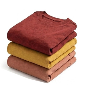 Slim Fit Basic Tee 100% <b>Combed</b> Cotton Multi-Color Private Label OEM/ODM Plain Blank Apparel V-Neck Undershirt For Men - Product Image 4