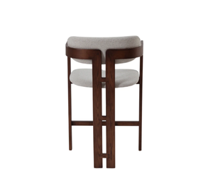 Taburete de Bar Moderno de Madera Maciza Tapizado con Asiento Acolchado para Isla de Cocina, Sala de Estar, Villa - Uso Comercial - Product Image 5