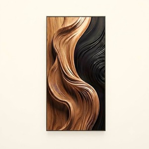Organic Modern Wood Wall Art Abstract Wood Sculpture Japandi Wall Decor Minimalist Wooden Relief Art Contemporary Wall Hanging - Product Image 6