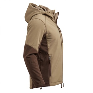 AMKOOR ENTERPRISES Men's Stand Collar Zipper Closure Sporty <b>Fleece</b> <b>Jacket</b> Solid Color Waterproof Polyester Shell Sherpa <b>Lining</b> - Product Image 3