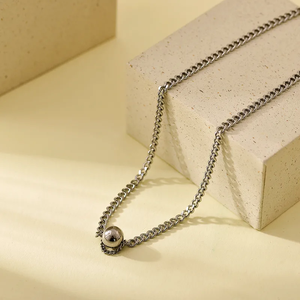 สร้อยคอทรงเรขาคณิตสำหรับผู้หญิง ทำจากสแตนเลส 304 ชุบทองคำแท้ 18K - Product Image 3