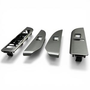 Juego de 4 Cubiertas Decorativas para el Panel de Interruptores de Ventanas, para GMC Yukon Denali, Chevrolet Tahoe y Suburban 2010-2014, Repuesto OEM, Color Plateado - Product Image 3