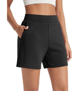 Shorts décontractés pour hommes en molleton 100 % coton, coupe classique, taille haute élastique, brodés, anti-plis, multi-poches, couleur et logo personnalisables - Product Image 1