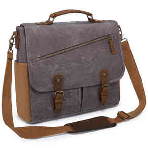 Sac messager vintage en toile à motif géométrique, avec boutons décoratifs, chaînes, bandoulière amovible, fermeture éclair, haute qualité, usage quotidien - Product Image 1