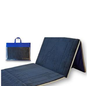 Alfombra de Oración Portátil Plegable de Terciopelo con Respaldo y Bolsa, Sejadah, Alfombras Plegables con Respaldo para Viajes - Product Image 1