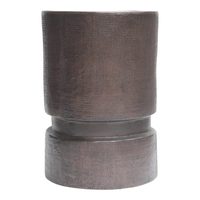 Taburete Lateral de Aluminio Hecho a Mano de Estilo Europeo, Diseño Moderno con Acabado Dorado e Incrustaciones de Hueso, Mueble para Sala de Estar o Dormitorio