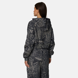 Sudadera con Capucha para Mujer, Manga Larga, Estampada, Tejida, Informal, para Otoño, 100% Algodón, Transpirable, Diseño Holgado - Product Image 5