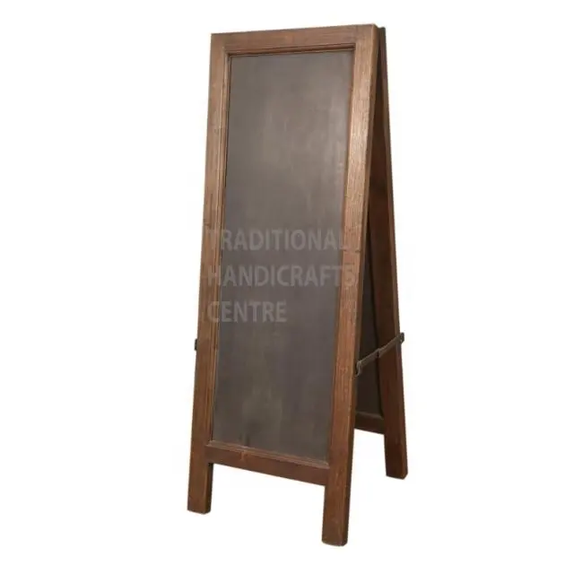 Lavagna Sandwich Board lavagna Wd Black Board legno rustico medio Double face un telaio Free Standing